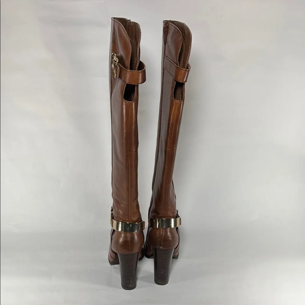Aldo Brantingham Brown Knee-High Leather Boots 7.5 - Picture 5 of 10